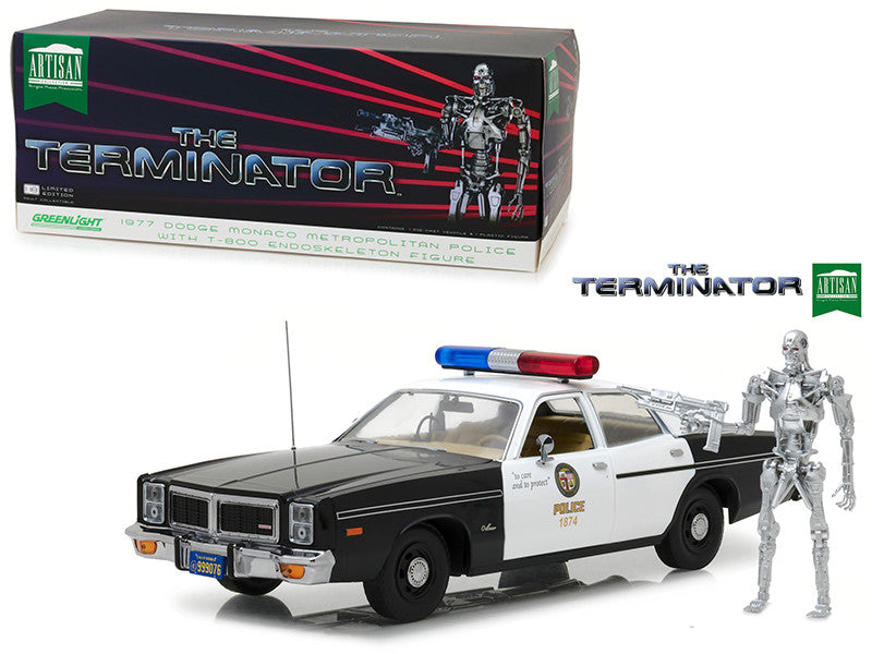 Terminator Dodge Monaco Metropolitan Police With T-800 Endoskeleton Figure
