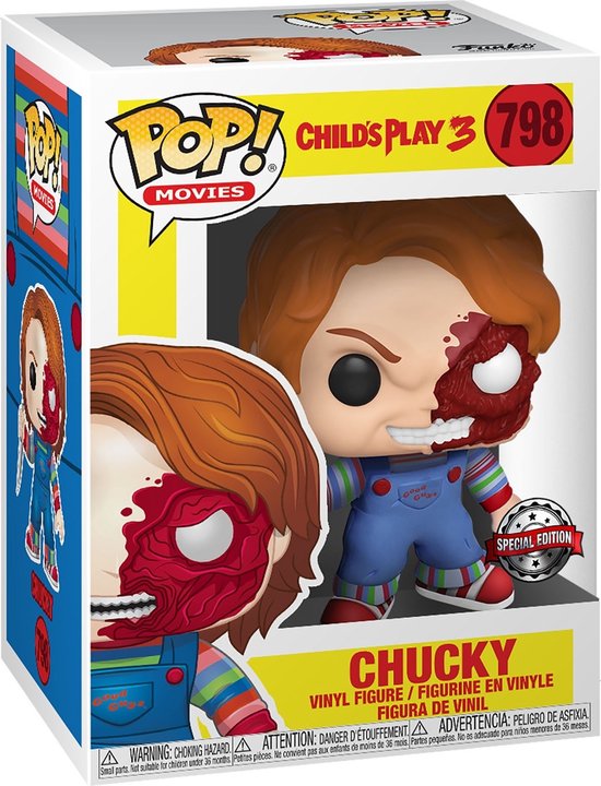 Child´s Play POP! Movies Vinyl (Exc) Figure Chucky Half (BD)