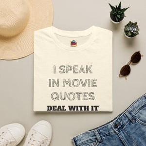 Acme Movie Store Exclusive Shirt "I Speak In Movie Quotes, Deal With It"