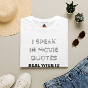 Acme Movie Store Exclusive Shirt "I Speak In Movie Quotes, Deal With It"