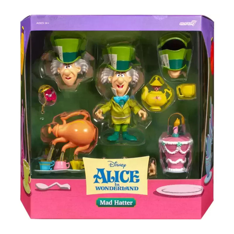 Alice in Wonderland Disney Ultimates Action Figure The Tea Time Mad Hatter