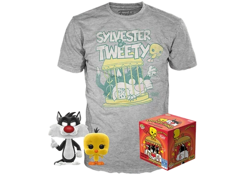 Looney Tunes POP! & Tee set Pop en T-Shirt Sylvester & Tweety FLOCKED! #309