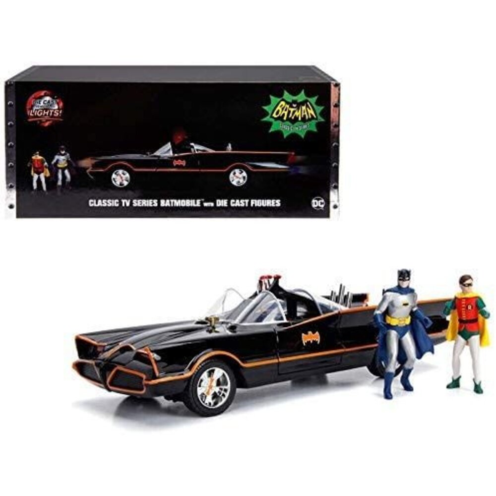 Batman Classic TV Series Batmobile + Die Cast Figures