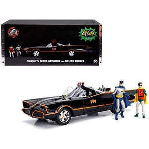 Batman Classic TV Series Batmobile + Die Cast Figures