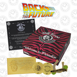 "Welcome to Paradise" Biff Tannen's Pleasure Paradise Prop Replica Gif Box