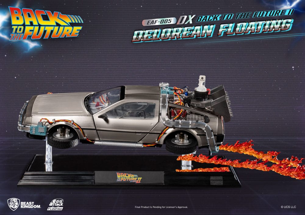 Back to the Future Floating Statue Back to the Future II DeLorean Deluxe