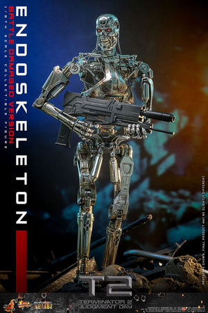 Terminator 2: Judgment Day Movie Masterpiece Die-cast Action Figure 1/6 Endoskeleton (Battle Damaged Version)